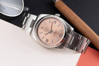 Thumbnail von Rolex Air King 34 Salmon Dial 369 Stahl Weissgold Automatik Ref. 114234 V-Serie