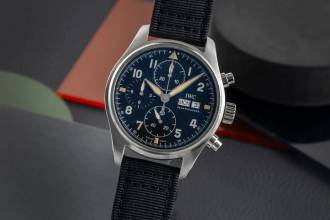  IWC Fliegeruhr Spitfire Chronograph Pilot Spitfire Chronograph Automatik Edelstahl Ref. IW387903 Papiere 