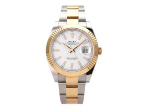  Rolex Datejust 41 Edelstahl Gelbgold 126333 Weiß Index 