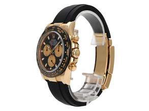Thumbnail von Rolex Daytona Gelbgold / Oysterflex Ref. 116518LN Schwarz / Champ
