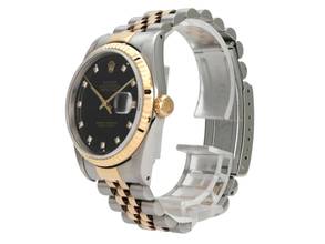 Thumbnail von Rolex Datejust 36 Edelstahl Gelbgold 16233 Schwarz Diamant Jubile-Band