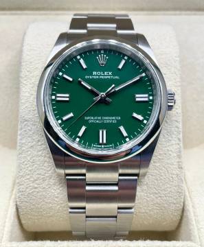 Rolex Oyster Perpetual 36 GREEN DIAL with Box+ Papers 99%NEW