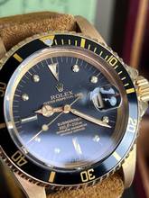 Thumbnail von Rolex Submariner Date 1680/8 Submariner Date 18k Nipple Dial Schwarz-Full Set 1979 Neuer Service Sammlerzustand-Unpoliert-1. Besitz ! Punched Papers !!!!