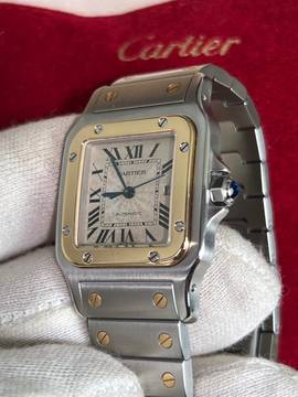 Cartier Santos Galbée 2319 Santos Galbee 29mm Stahl-Gold-Service 2025 mit Service Box Tresoruhr-unpoliert !