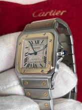 Cartier Santos Galbée 2319 Santos Galbée 29mm Steel-Gold - Service 2025 with Service Box - Tresoruhr unpolished!