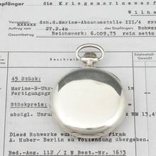 Thumbnail von A. Lange & Söhne B-Uhr Taschenuhr Deutsche Kriegsmarine WWII 59mm Anker-Chronometer 1942 Nahezu Neuwertig Mit zertifikat vom Uhrenmuseum