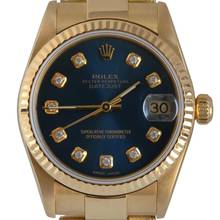 Thumbnail von Rolex Datejust 78278 Medium 31MM Factory blue diamonds dial TOP Condition