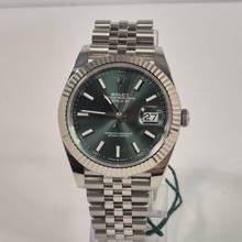 Thumbnail von Rolex Datejust 41 41mm Ouro Branco & Aço Mint Green Jubilee Automático Completo