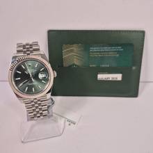 Thumbnail von Rolex Datejust 41 41mm Ouro Branco & Aço Mint Green Jubilee Automático Completo