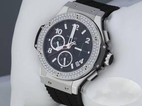 Thumbnail von Hublot Big Bang 41mm 2018 Chronograph 341.sx.130.rx.114 Edelstahl Diamanten Black Dial Steel