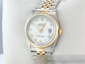 Thumbnail von Rolex Datejust 36mm 16233 Edelstahl Gelbgold 750 Automatik Stainless Steel 18kt Yellow Gold Jubilé-band Chronometer Oyster White Dial