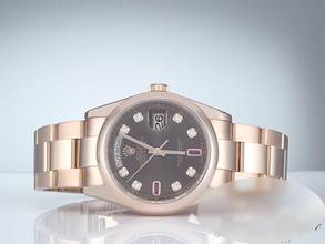 Thumbnail von Rolex Day-Date 36 36mm 118205 2011 Rosegold 750 Diamanten Rubine Automatik 18kt Rose Gold Oyster-band Chronometer