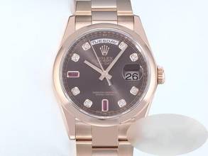 Thumbnail von Rolex Day-Date 36 36mm 118205 2011 Rosegold 750 Diamanten Rubine Automatik 18kt Rose Gold Oyster-band Chronometer