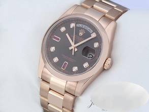  Rolex Day-Date 36 36mm 118205 2011 Rosegold 750 Diamanten Rubine Automatik 18kt Rose Gold Oyster-band Chronometer 