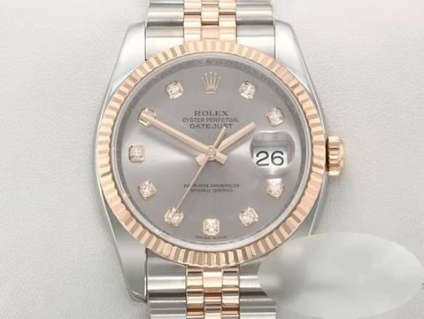  Rolex Datejust 36 36mm 116231 2008 Stahl Rosegold 750 Diamanten Automatik Stainless Steel 18kt Rose Gold Jubilé-band Chronometer Oyster 