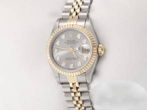 Thumbnail von Rolex Lady-Datejust Edelstahl Gelbgold 750 1999 Lc100 Diamanten Automatik Gold Stahl Stainless Steel 18kt Yellow Gold Jubilé-band Chronometer Oyster