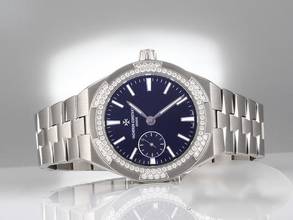Thumbnail von Vacheron Constantin Overseas 37mm 2305V 2022 stainless steel diamonds Steel Blue Dial