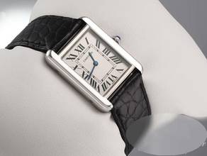 Thumbnail von Cartier Tank Solo Small Model W5200005 2017 Stainless Steel Leather Strap Steel