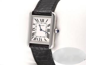 Thumbnail von Cartier Tank Solo Small Model W5200005 2017 Stainless Steel Leather Strap Steel
