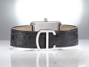 Thumbnail von Cartier Tank Solo Small Model W5200005 2017 Stainless Steel Leather Strap Steel