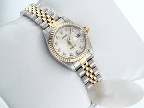Rolex Lady-Datejust stainless steel yellow gold 750 diamonds automatic stainless steel 18kt yellow gold steel Jubilee bracelet chronometer Oyster