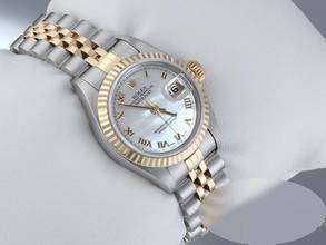 Thumbnail von Rolex Lady-Datejust Edelstahl Gelbgold 750 Perlmutt Automatik Gold Stahl Damen Stainless Steel 18kt Yellow Gold Jubilé-band Chronometer Oyster
