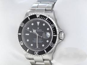 Thumbnail von Rolex Submariner Date 16610 T 2008 Rehaut Steel Automatic Dive Watch Stainless Steel Oyster Bracelet Chronometer Black Dial
