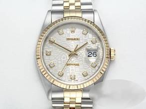 Rolex Datejust 36 36mm 16233 1999 Lc100 Diamonds Steel Yellow Gold 750 Automatic Stainless Steel 18kt Yellow Gold Jubilee Bracelet Chronometer Oyster