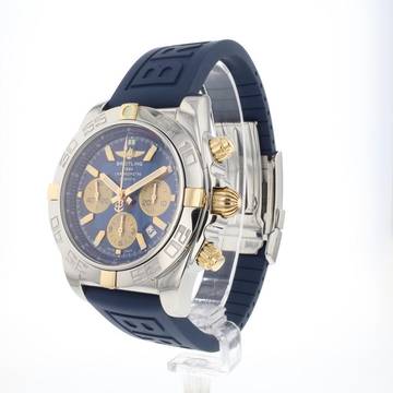  Breitling Chronomat 44 Gold/Steel Blue Dial 
