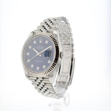  Rolex Datejust 41 Jubilee Blue Diamond Dial 