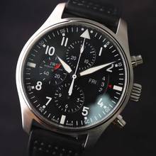 Thumbnail von IWC Fliegeruhr Chronograph Pilot's Watch Chronograph Steel Black Dial