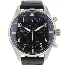  IWC Fliegeruhr Chronograph Pilot's Watch Chronograph Steel Black Dial 