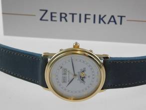Thumbnail von Blancpain Villeret 18 Karat Gelbgold Triple Calendar Mondphase 34 mm mit original Schließe C 64 Kaliber F Piguet 64 Handaufzug Rarität
