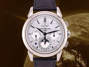 Thumbnail von Patek Philippe Perpetual Calendar Grand Complications 5270g-001 Perpetual Calendar Chronograph Grand White Gold Like New Full Set