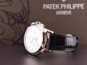 Thumbnail von Patek Philippe Perpetual Calendar Grand Complications 5270g-001 Perpetual Calendar Chronograph Grand White Gold Like New Full Set