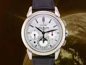 Thumbnail von Patek Philippe Perpetual Calendar Grand Complications 5270g-001 Perpetual Calendar Chronograph Grand White Gold Like New Full Set