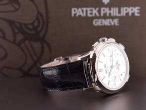 Thumbnail von Patek Philippe Perpetual Calendar Grand Complications 5270g-001 Perpetual Calendar Chronograph Grand White Gold Like New Full Set