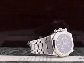 Thumbnail von Audemars Piguet Royal Oak Chronograph 26300st Blue Chronograph 39mm - Like New 2010 Ita
