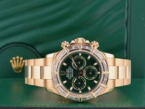 Thumbnail von Rolex Daytona Cosmograph Daytona 116568br Off Catalog John Mayer Green Dial Factory Diamond Bezel