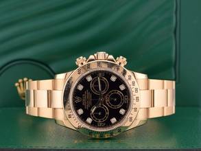 Thumbnail von Rolex Daytona Cosmograph Daytona Black Diamond Dial Like New Full Set 2015 Ita