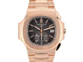 Thumbnail von Patek Philippe Nautilus 5980/1R Rose Gold Chronograph - Full Set New 2018