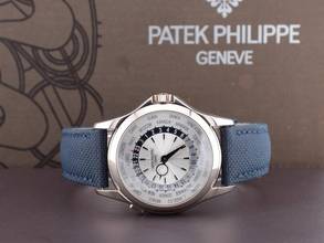 Thumbnail von Patek Philippe World Time Complicazioni World Time 5130g White Gold Silver Dial - Like New Full Set
