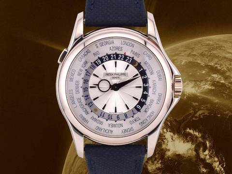  Patek Philippe World Time Complicazioni World Time 5130g White Gold Silver Dial - Like New Full Set 