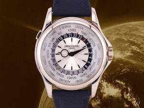  Patek Philippe World Time Complicazioni World Time 5130g White Gold Silver Dial - Like New Full Set 