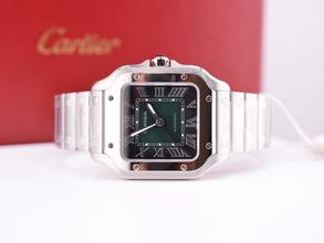 Thumbnail von Cartier Santos Medium Green Dial WSSA0061 New 2026