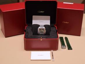 Thumbnail von Cartier Santos Medium Green Dial WSSA0061 New 2026