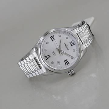 Eterna Kontiki Damenuhr Automatik Ø 36 mm Diamanten neu Full Set