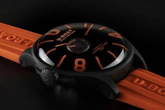 Thumbnail von U-Boat Darkmoon 44mm OR.IPB 9538 Case black PVD Super-Luminova orange Kautschukarmband orange Full Set neu