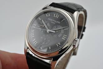 Thumbnail von Patek Philippe Annual Calendar 18k White Gold 5035G Patek Service 06/2026 LC100