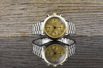 オメガ スピードマスター デイト 39MM - 自動巻き - ヴィンテージ - スチールゴールド